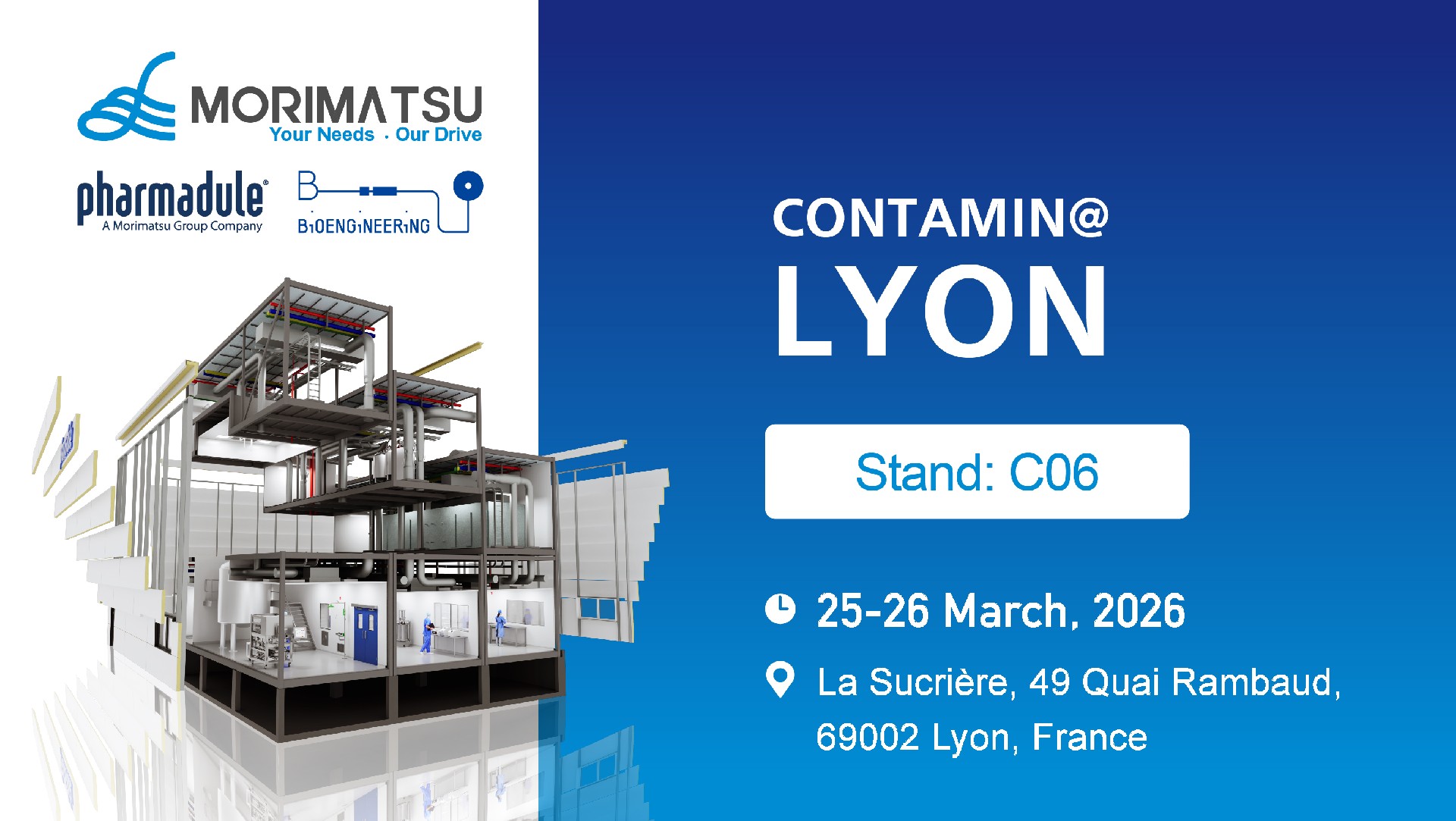 Invitation Letter | Pharmadule Morimatsu Invites You to Join Us at Contamin@Lyon 2026