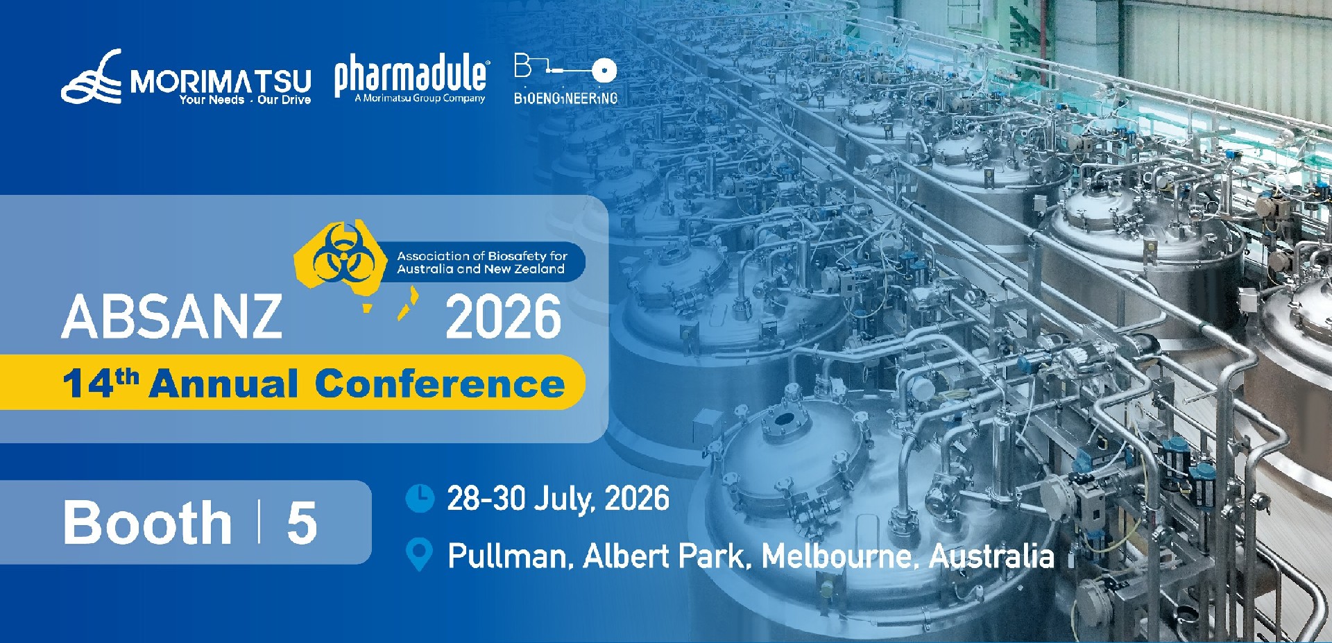 Invitation Letter | Pharmadule Morimatsu Invites You to Join Us at ABSANZ 2026